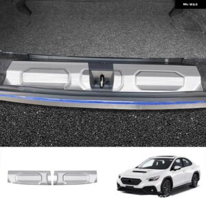 スバル LHD RHD WRX 2022 2023 ステンレス 内蔵アンチスクラッチ ブーツ ガードウェルカムペダルリア ブーツ ドアシルストリ - ss　silver