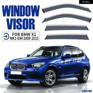 BMW ウィンドウバイザー X1 E84 F48 F49 U11 U12 アクセサリー ウェザーシールド ウィンドレインガード レインアイブロウバイザー ベント シェード 日よけ - E84 2009-2015