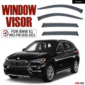 BMW ウィンドウバイザー X1 E84 F48 F49 U11 U12 アクセサリー ウェザーシールド ウィンドレインガード レインアイブロウバイザー ベント シェード 日よけ - MK2-F48