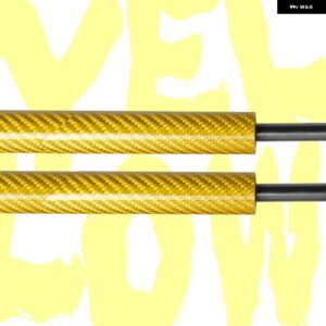 スバル テールゲートリフト R1 R1E 3 ドア ハッチバック 2005-2010 トランク ブーツ ガスストラット スプリング ダンパー - Yellow　Carbon　Fiber