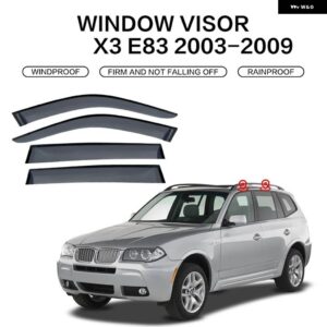 BMW X3 2003-2022 E83 F25 G01 ウィンドウバイザー ドアバイザー サンレインガード ウェザーシールド ウィンドウバイザー アクセサリー ブライトストリップ - E83
