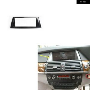 BMW X5 E70 2008-13 右ハンドル プラスチック カーボン スタイル 装飾 アクセサリー インテリア ステッカー - Center console