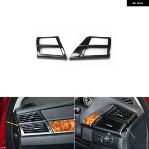 BMW X5 E70 2008-13 右ハンドル プラスチック カーボン スタイル 装飾 アクセサリー インテリア ステッカー - Side air vents