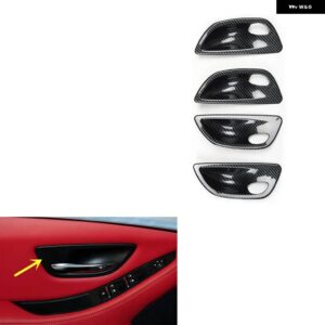 BMW 5シリーズ F10 2011-17 プラスチック カーボン スタイル 装飾 アクセサリー インテリア トリム ステッカー - Door Handle