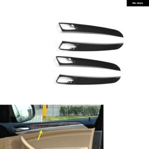 BMW X6 E71 2008-13 プラスチック カーボン スタイル 装飾 アクセサリー インテリア ギアドア トリム ステッカー - Door trims