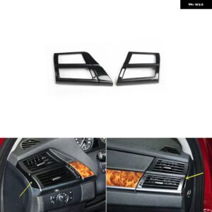 BMW X5 E70 2008-13 プラスチック カーボン スタイル 装飾 アクセサリー インテリア ギアドア トリム ステッカー - Side air vents