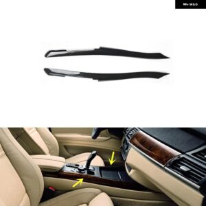 BMW X5 E70 2008-13 プラスチック カーボン スタイル 装飾 アクセサリー インテリア ギアドア トリム ステッカー - Side gear