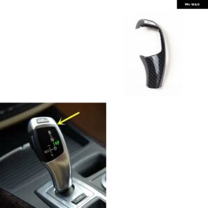 BMW X5 E70 2008-13 プラスチック カーボン スタイル 装飾 アクセサリー インテリア ギアドア トリム ステッカー - Gear knob