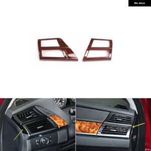 BMW X5 E70 2008-13 プラスチック 木目調 装飾 アクセサリー インテリア ギアドア トリム ステッカー - Side air vents
