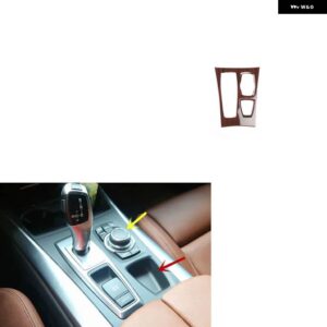 BMW X5 E70 2008-13 プラスチック 木目調 装飾 アクセサリー インテリア ギアドア トリム ステッカー - Type B Gear
