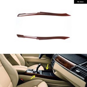 BMW X5 E70 2008-13 プラスチック 木目調 装飾 アクセサリー インテリア ギアドア トリム ステッカー - Side gear
