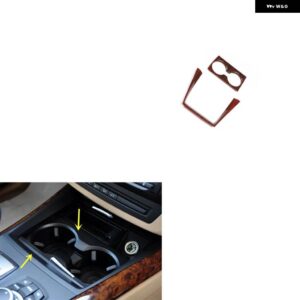 BMW X5 E70 2008-13 プラスチック 木目調 装飾 アクセサリー インテリア ギアドア トリム ステッカー - Cup frame