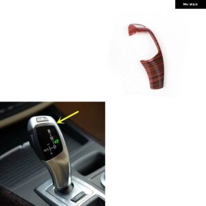 BMW X5 E70 2008-13 プラスチック 木目調 装飾 アクセサリー インテリア ギアドア トリム ステッカー - Gear knob