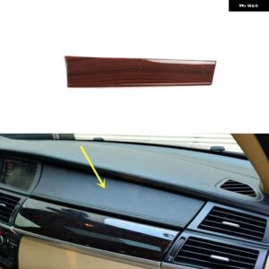 BMW X5 E70 2008-13 プラスチック 木目調 装飾 アクセサリー インテリア ギアドア トリム ステッカー - Storage cover