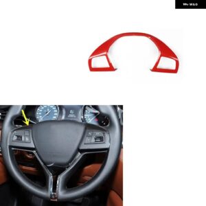 マセラティ クアトロポルテ 2013 14 15 16 17 18 19 20 21 プラスチック レッドカーボン スタイル 装飾 アクセサリー イ - Steering Wheel