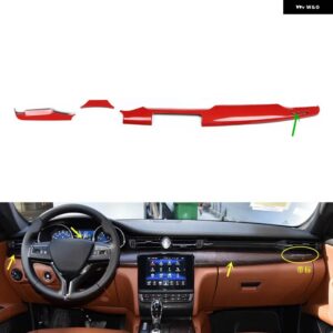 マセラティ クアトロポルテ 2013 14 15 16 17 18 19 20 21 プラスチック レッドカーボン スタイル 装飾 アクセサリー イ - Type A Car front