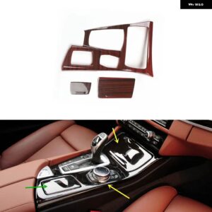 BMW 5シリーズ F10 2011-17 プラスチック 木目調 装飾 アクセサリー インテリア トリム ステッカー - Gear