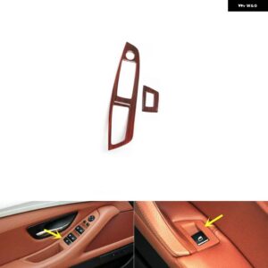 BMW 5シリーズ F10 2011-17 プラスチック 木目調 装飾 アクセサリー インテリア トリム ステッカー - Front power window