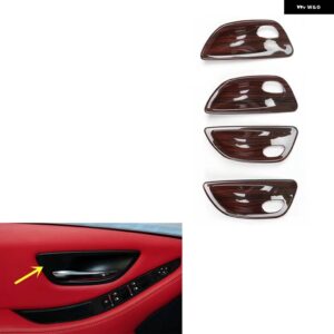 BMW 5シリーズ F10 2011-17 プラスチック 木目調 装飾 アクセサリー インテリア トリム ステッカー - Door Handle