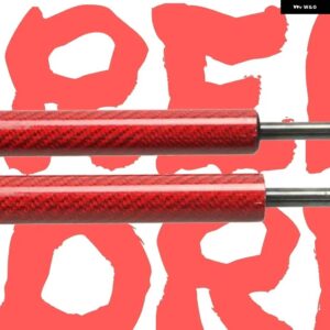ポルシェ ボンネット ダンパー カイエン 955/957 9PA 2002-2010 ガスストラットリフト サポート フロント ボンネット - Red Carbon Fiber