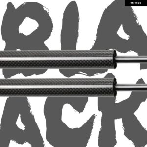 ポルシェ ボンネット ダンパー カイエン 955/957 9PA 2002-2010 ガスストラットリフト サポート フロント ボンネット - Black Carbon Fiber