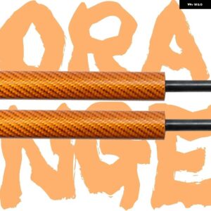 ポルシェ ボンネット ダンパー カイエン 955/957 9PA 2002-2010 ガスストラットリフト サポート フロント ボンネット - Orange Carbon Fiber