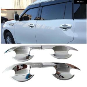 日産 パトロール アルマダ Y62 アクセサリー 2013 - 18 ABS クローム ドアハンドル ボウル トリム 4個