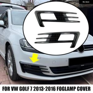 フォルクスワーゲン VW アクセサリー ゴルフ 7 2013 - 16 フロント バンパー スプリッター カナード フォグランプ ランプカバー トリム