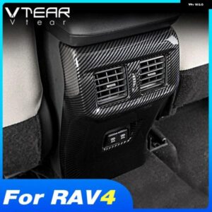 トヨタ RAV4 2019 - 22 インテリア アクセサリー 車リア アームレスト エア アウトレット トリム パネル カバー ABS インテリア デコレーション