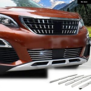 カーアクセサリー プジョー 3008 GT II 2016 - 19 ステンレス フロント グリル モールディングストリップ ボトムカバー トリム