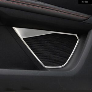 カーアクセサリー プジョー 3008 5008 GT 2017 - 22 ステンレス インテリア ドア スピーカー カバー トリム 4個