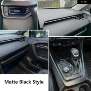 カーアクセサリー トヨタ RAV4 2019-2023 マットブラック インテリア モールディング センター コンソール カバー トリム LHD