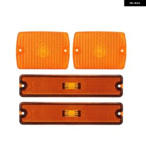 車用フロント バンパー サイド マーカーライト カバー 56001378 56001424 ジープ ラングラー YJ 1987-1995 ウィンカーライト カバー イエロー