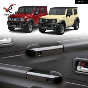 車用ブラック ドアハンドル カバー キャップ 2019-2025年式 スズキ ジムニー 外装 アクセサリー