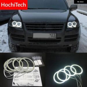 フォルクスワーゲン VW トゥアレグ 2003-2006 超高輝度 SMD ホワイト LED エンジェルアイ 12V リングキット デイタイム ランニングライト DRL