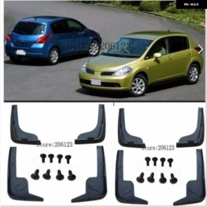 日産 ティーダ ヴァーサ C11 2007-2011 ハッチバック 2012 ハッチバック ラティオ スプラッシュガード マッド フェンダー 2008 2009 車用マッド フラップ