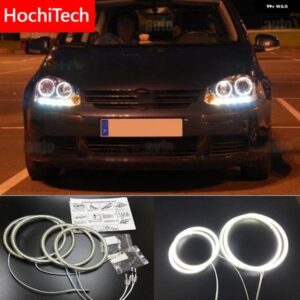 フォルクスワーゲン VW ゴルフ 5 MK5 2003-2009 超高輝度 SMD ホワイト LED エンジェルアイズ リングキット デイタイム ランニングライト DRL