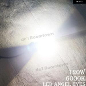 160W ホワイト エンジェルアイ リングマーカー 車サイドライト LED 電球 オートランプ BMW X5 X5M E70 X6 X6M E71 2007-2011 - White-1pc