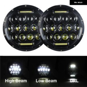 日産 パトロール Y60 ハマー H1H2 LADA 4X4 7インチ LED ヘッドライト DRL ジープ ラングラー TJ JK LJ CJ 7インチ ランドローバー ディフェ - black　　bracket