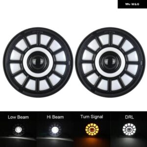 日産 パトロール Y60 ハマー H1H2 LADA 4X4 7インチ LED ヘッドライト DRL ジープ ラングラー TJ JK LJ CJ 7インチ ランドローバー ディフェ - R