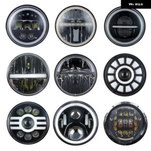 日産 パトロール Y60 ハマー H1H2 LADA 4X4 7インチ LED ヘッドライト DRL ジープ ラングラー TJ JK LJ CJ 7インチ ランドローバー ディフェ