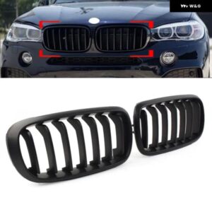マットブラック フロントバンパー キドニーグリル シングルスラットグリル BMW X5 F15 2013-2017 X6 F16 2014-2018 カスタムパーツ アクセ