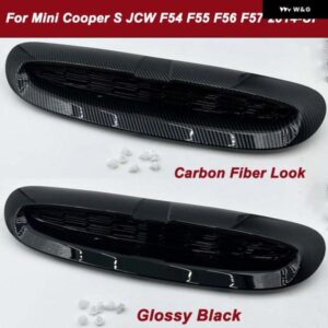 ミニクーパー S JCW F54 F55 F56 F57 2014.6+ フロントエアフードエンジンボンネットスクープベントアウトレットカバー トリム メッシュグリ