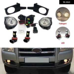 2個 フォード レンジャー 2006 2007 2008 LED フォグライト ハロゲン フォグランプ 電球カーライト アセンブリ H11 12V 配線キット 付き カ