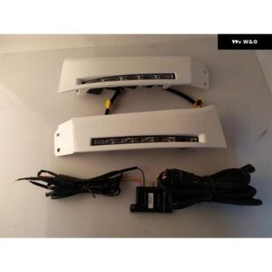 1ペア フロントバンパーライト 12V LED デイタイム ランニングライト DRL フォグランプ トヨタ タンドラ 2007-2013 とセコイア 2008-ON カ - White　Cover