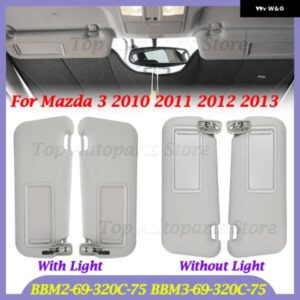 マツダ3 2010-13 BBM2-69-320C-75 BBM3-69-320C-75 車 サンバイザー アクセサリー インテリア ルーフ サンバイザー ライト付き カスタムパ - with　light　right