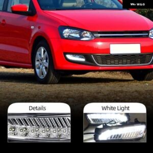 車 LED フォグランプ DRL VW フォルクスワーゲン ポロ MK8 6R 2011 2012 2013 フロントバンパーライト とワイヤーフレーム 6RD 941 699 6RD - Only　cover