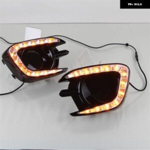 2個 スタイリング 三菱 パジェロスポーツ 2013 2014 2015 LED DRL デイ運転 ランニングライト デイライトとウィンカー ランプ カスタムパー