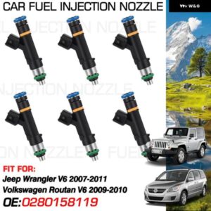 燃料インジェクターノズル噴射 ジープ ラングラー JK V6 2007-2011 フォルクスワーゲン VW ROUTAN 2009-2010 自動 0280158119 04861667AA