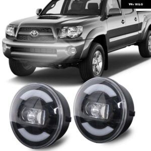 2個 DRL フロントバンパー ドライビングランプ LED フォグランプ タコマ 2005-2011/ソララ 2004-2006/セコイア 2008-2015/タンドラ 2007-20 - 45W